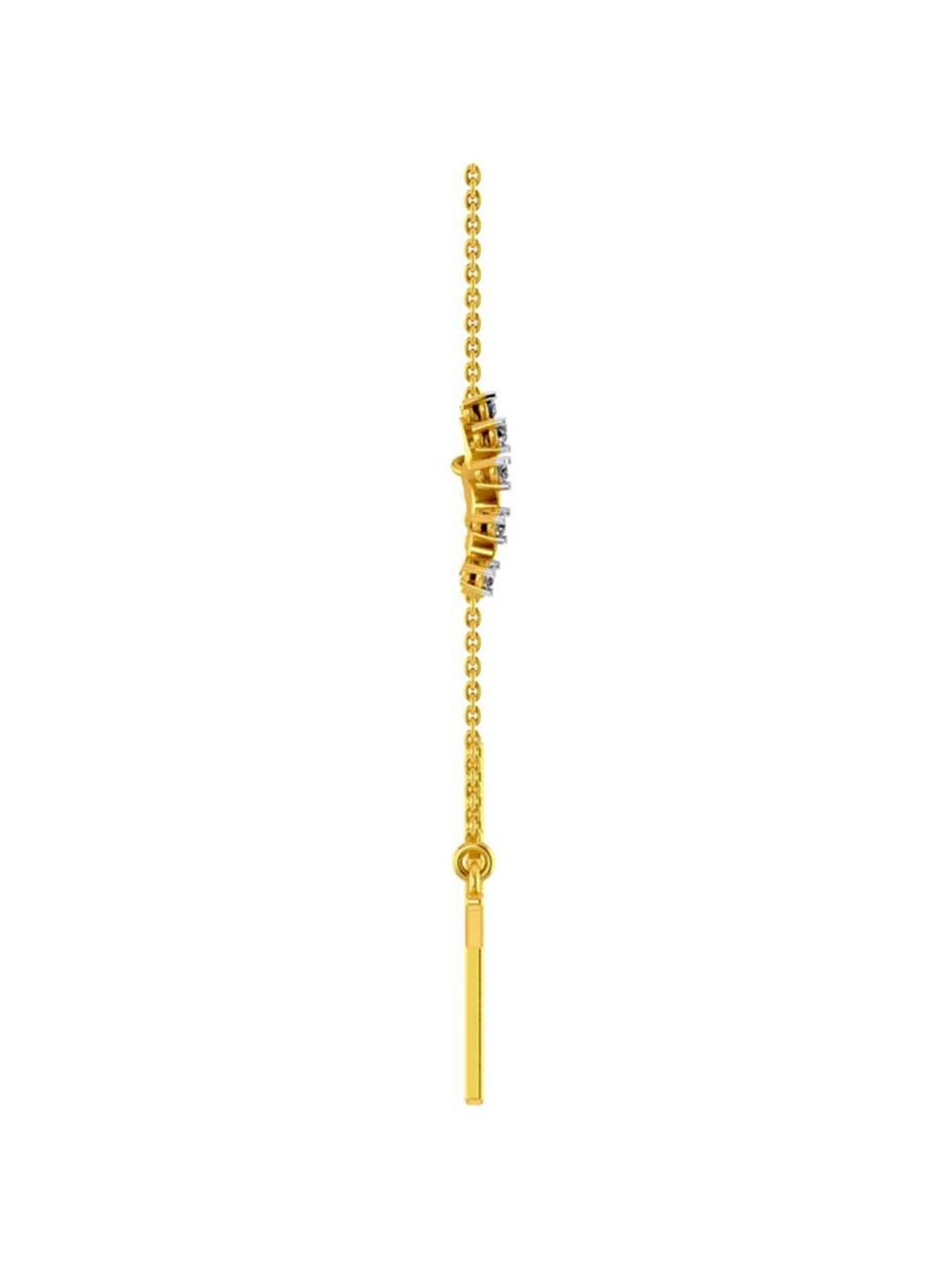 Mia by Tanishq 14 Karat Yellow Gold Two to Tango Diamond Necklace