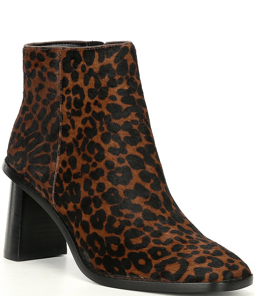 Gibson & Latimer Vina Leopard Print Haircalf Booties