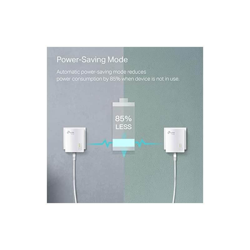 AV1000 Powerline Starter Kit Gigabit Port PlugampPlay Ethernet Over Power Nano Size Expand Home Network with Stable Connections Ideal for Smart TV Online GamingTLPA7017 KIT