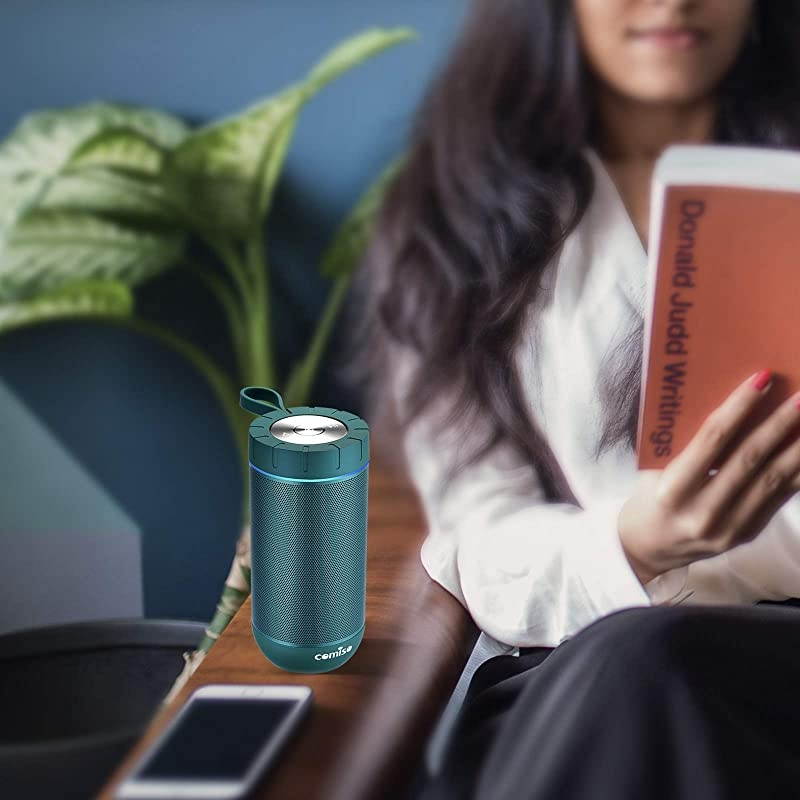 Waterproof Bluetooth Speakers Outdoor Wireless Portable Speaker with 20 Hours Playtime Superior Sound for Camping Beach Sports Pool Party Shower Malachite Green