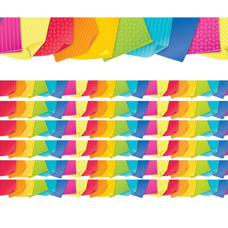 6pk 35ft Sticky Notes Classroom Borders Bold & Bright - Creative Teaching Press