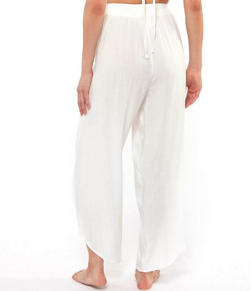 Tommy Bahama Midnight Orchid Tropical Print Scoop Neck Ruffle Hem Spa Dress