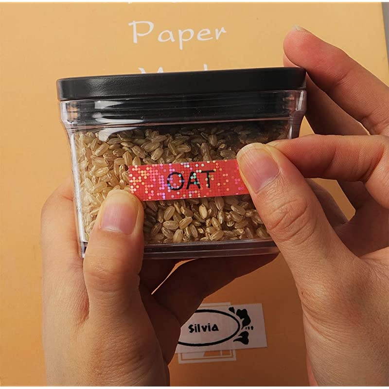 Compatible Label Tape Replacement for Brother Ptouch 12mm 0.47 Inch Premium Glitter Rainbow Laser Label Starry Laminated TZ Tape for P Touch PT-D210 PT-D400 PT-H110 Embellish, 1/2" x 26.2 '