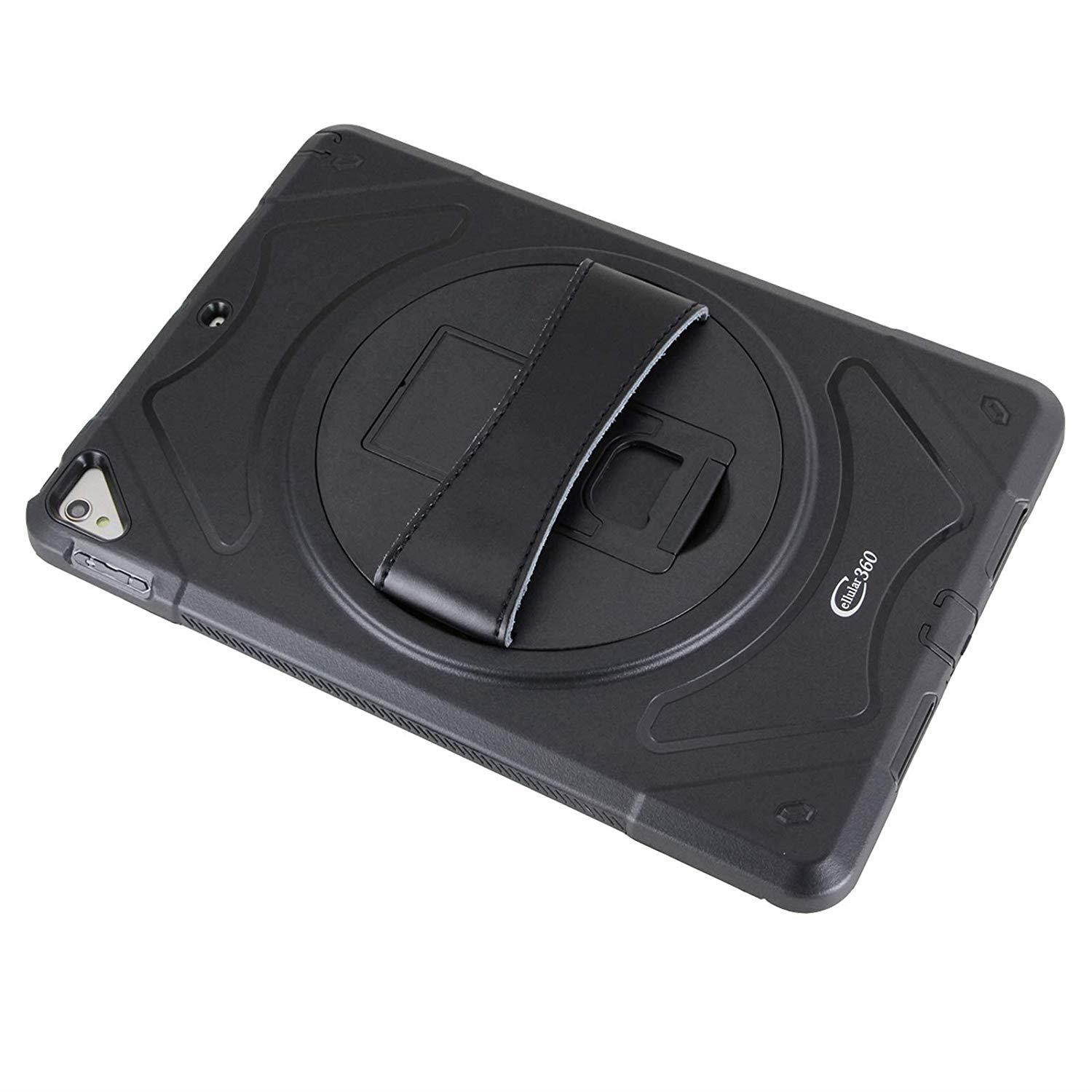 Cellular360 Drop Proof Case with 360 Degree Swivel Stand and Handle for iPad Mini 1 iPad Mini 2 iPad Mini 3 (Black)