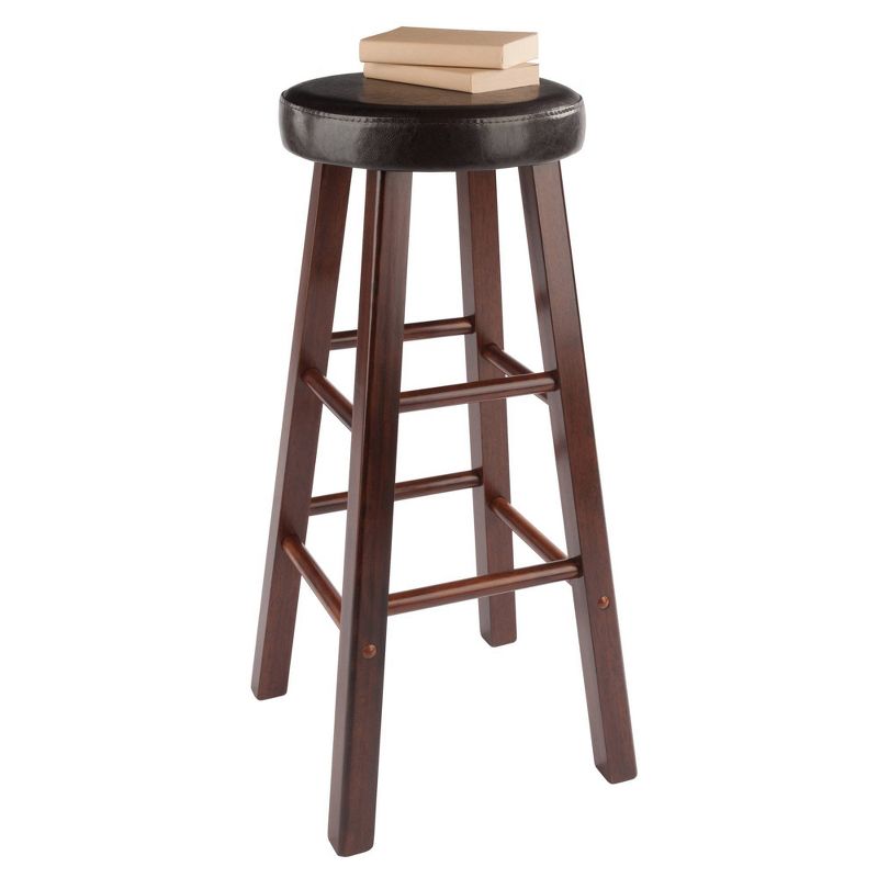29" 2pc Maria Cushioned Barstools Walnut/Espresso - Winsome