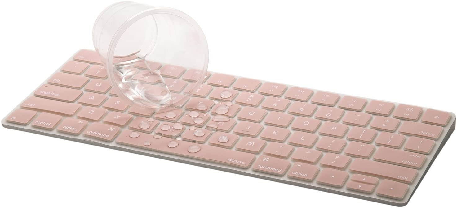 MOSISO Keyboard Cover Compatible with iMac Wireless Magic Keyboard Type Protector, 2015 US Version (MLA22LL/A, A1644), Soft Protective Ultra Thin Keyboard Skin, Rose Quartz