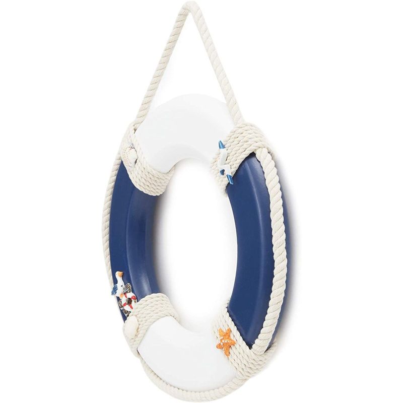 Juvale Life Preserver Ring Decoration, Nautical Wall Decor (11 x 11 In)