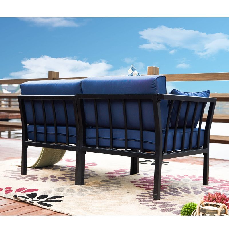 Corner Armless Patio Loveseat - Patio Festival
