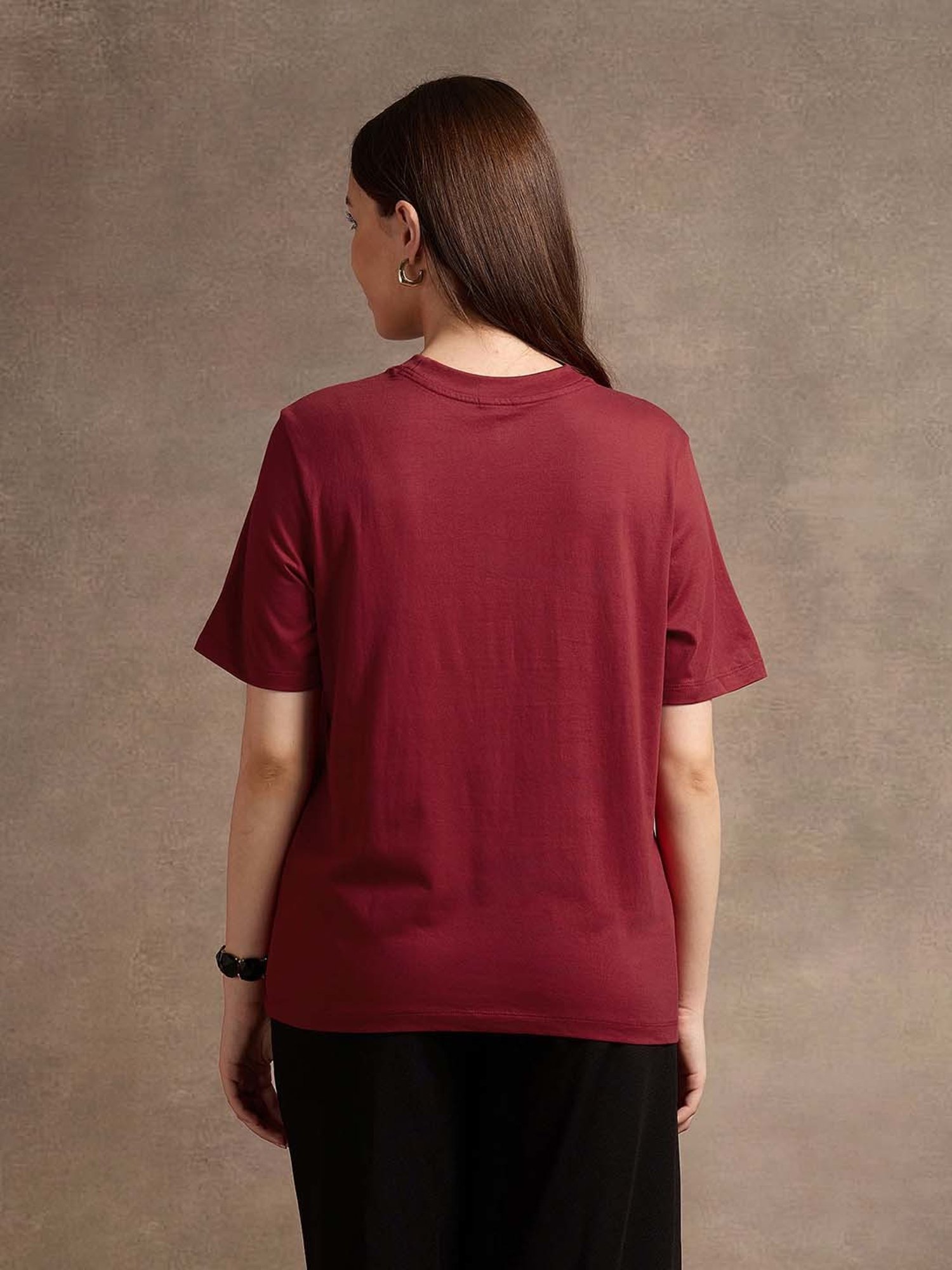 U.S. Polo Assn. Maroon Graphic Print T-Shirt