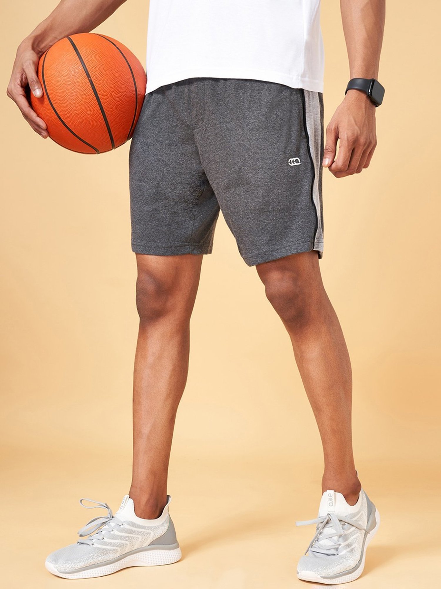 Ajile by Pantaloons Grey Slim Fit Shorts