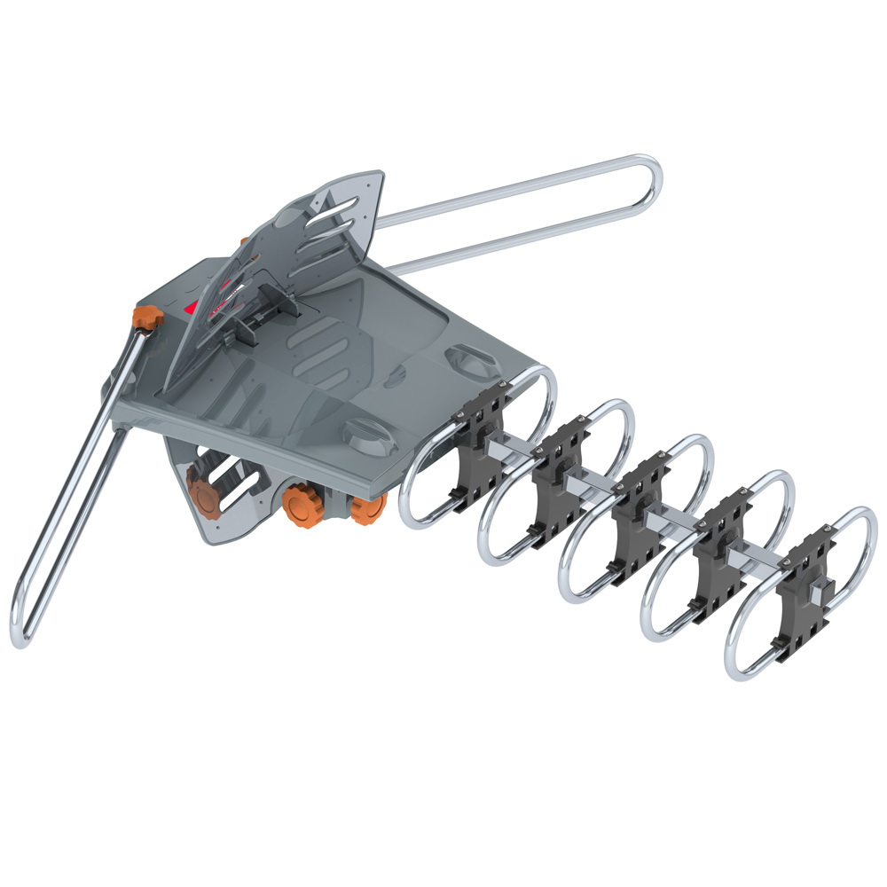 Leadzm TA-102M 360-Degree Rotation UV Dual Bands 28-36dB Outdoor Antenna Install-free Guide without Stand  150 Miles 1080P 4K Outdoor Amplified HDTV TV Antenna Digital UHF VHF