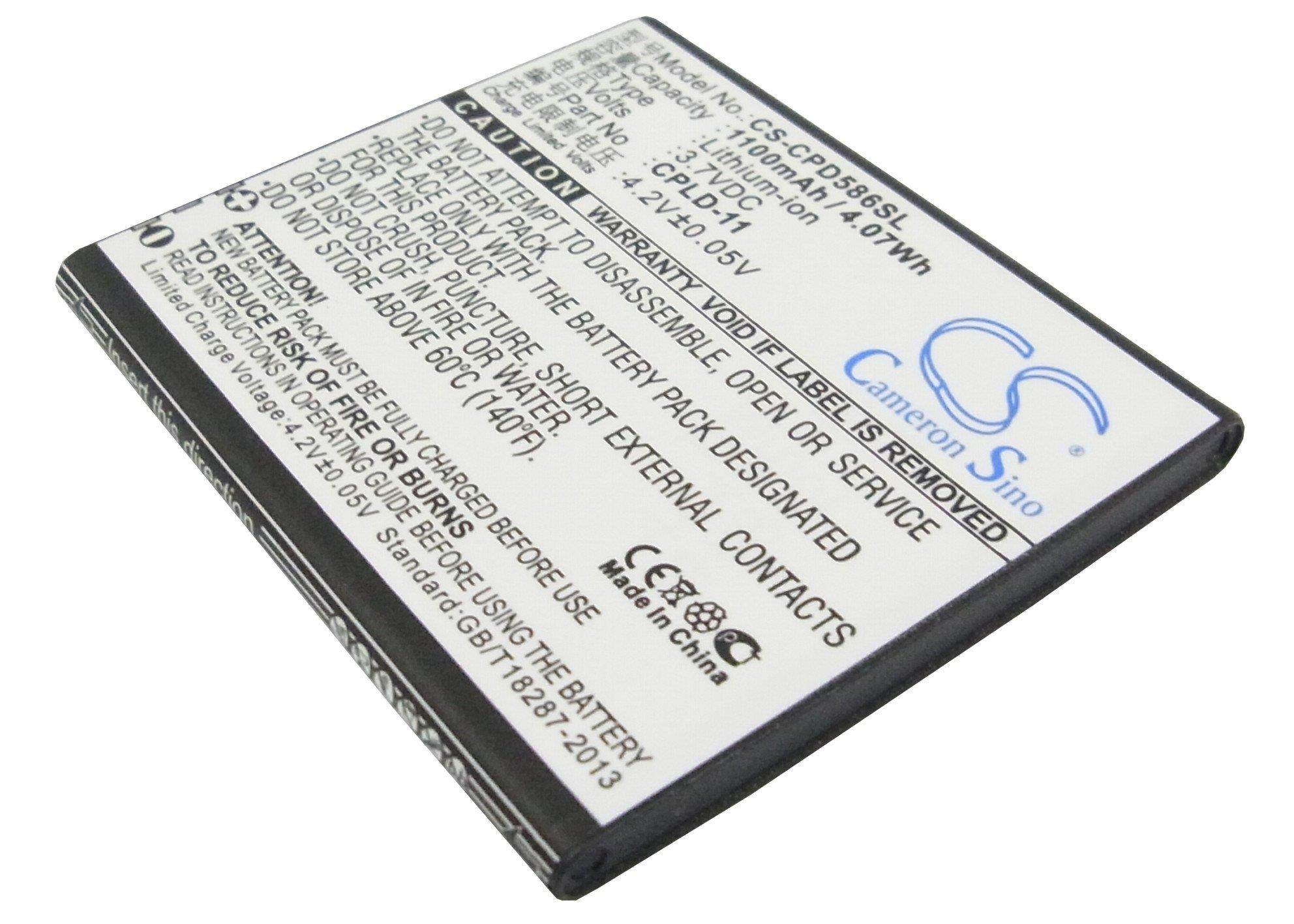 1100mAh / 4.07Wh Battery For COOLPAD 5860S, 5910, 7268,