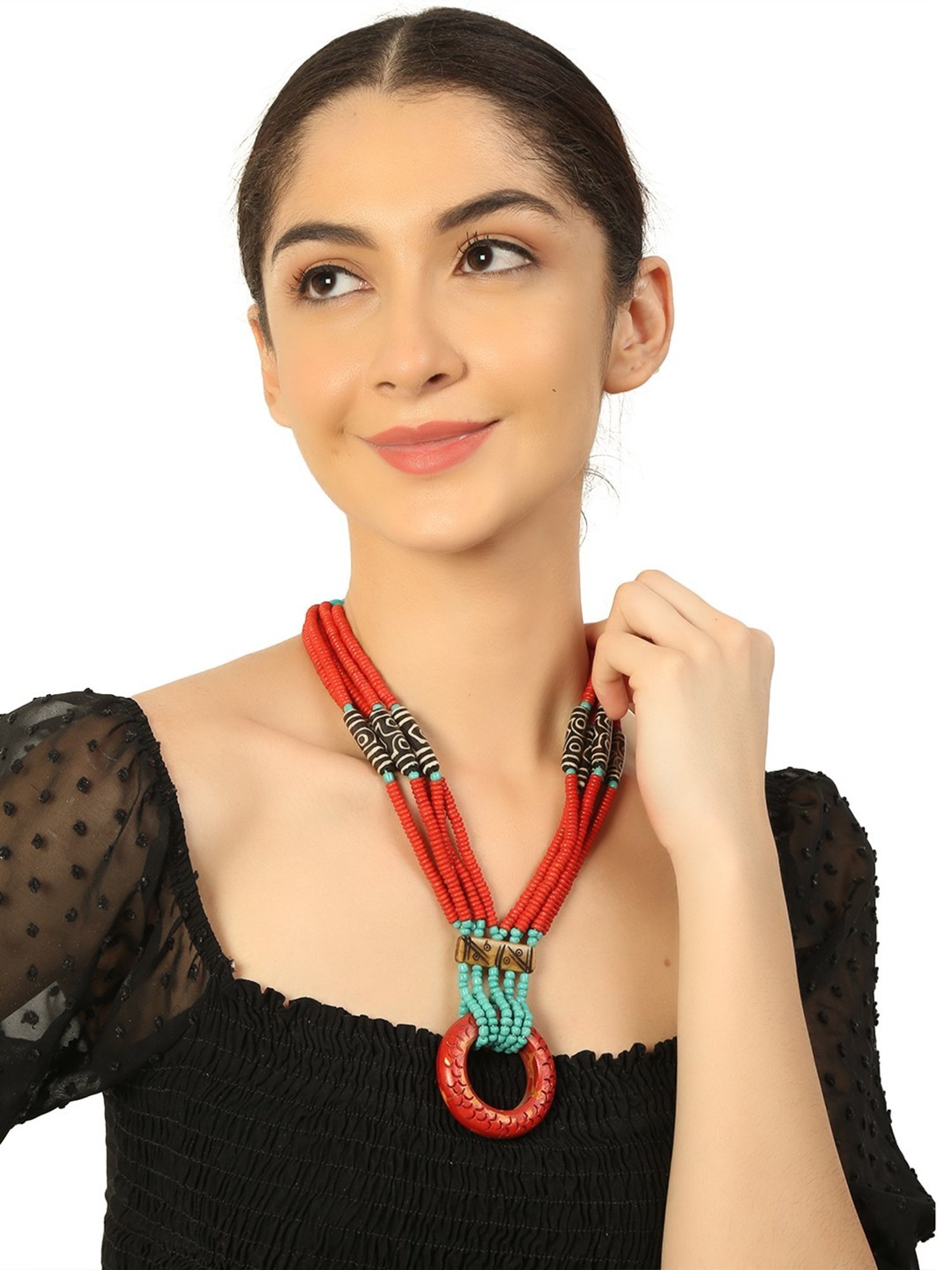 Imli Street Multicolour Long Beaded Handcrafted Necklace