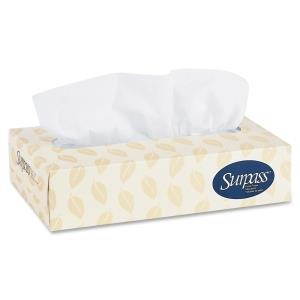 Surpass Facial Tissue, 2-Ply, Flat Box, 100/Box, 30 Boxes/Carton