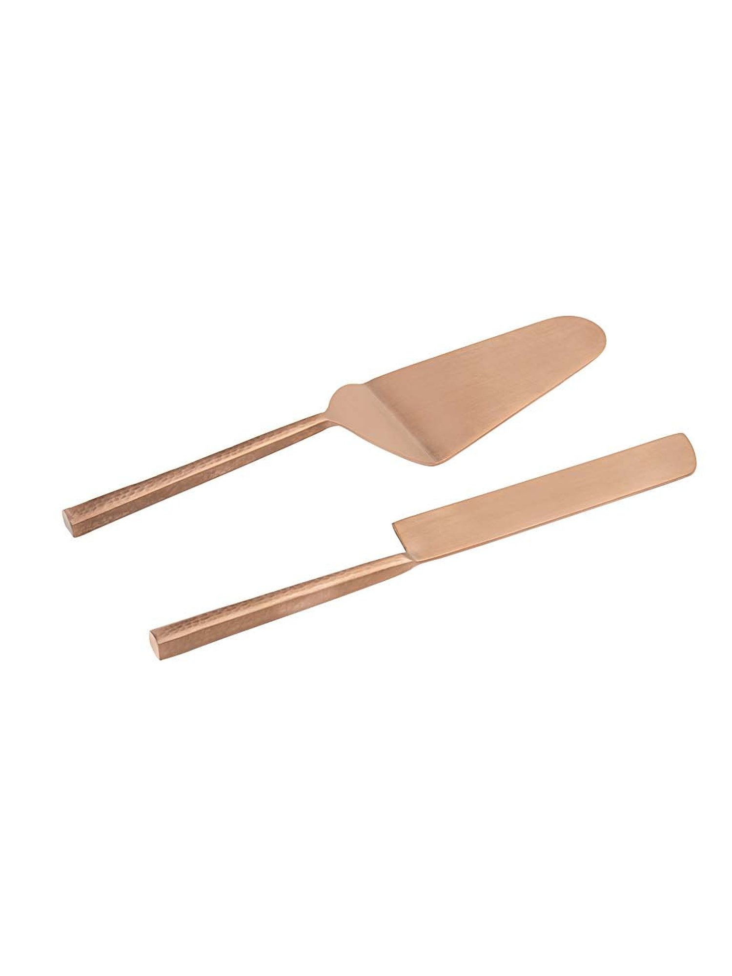 Ellementry Golden Stainless Steel Cake Server Knife - Set of 2