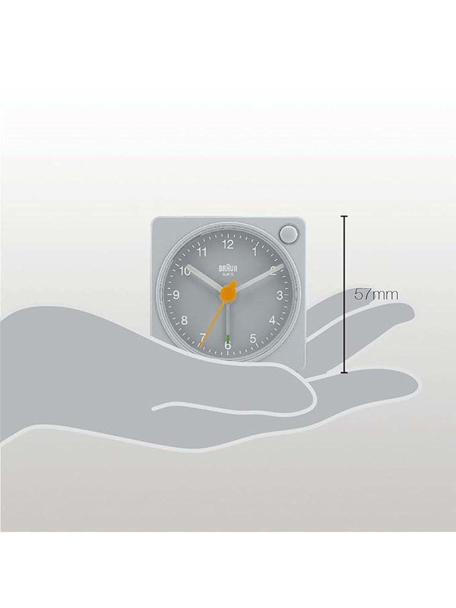 Braun Grey Classic Travel Analog Alarm Clock