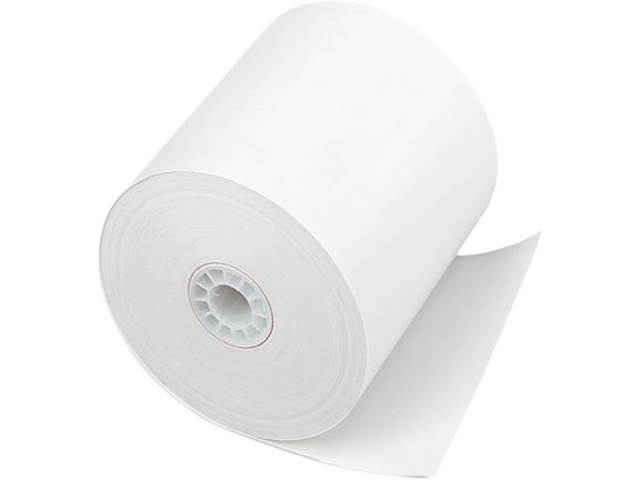 PM Company 08838 Thermal Paper Rolls, Cash Register/POS, 3" x 225 ft, White, 24/Carton