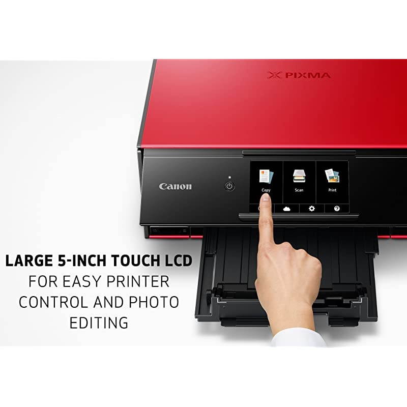 TS9020 Wireless All-In-One Printer with Scanner and Copier: Mobile and Tablet Printing, with AirPrint and Google Cloud Print Compatible, Red