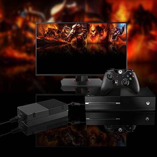 Xbox one power brick with cable, [upgraded version] UK or AC adapter replacement charger is suitable for Xbox One console with 110-220 V voltage  US Plug