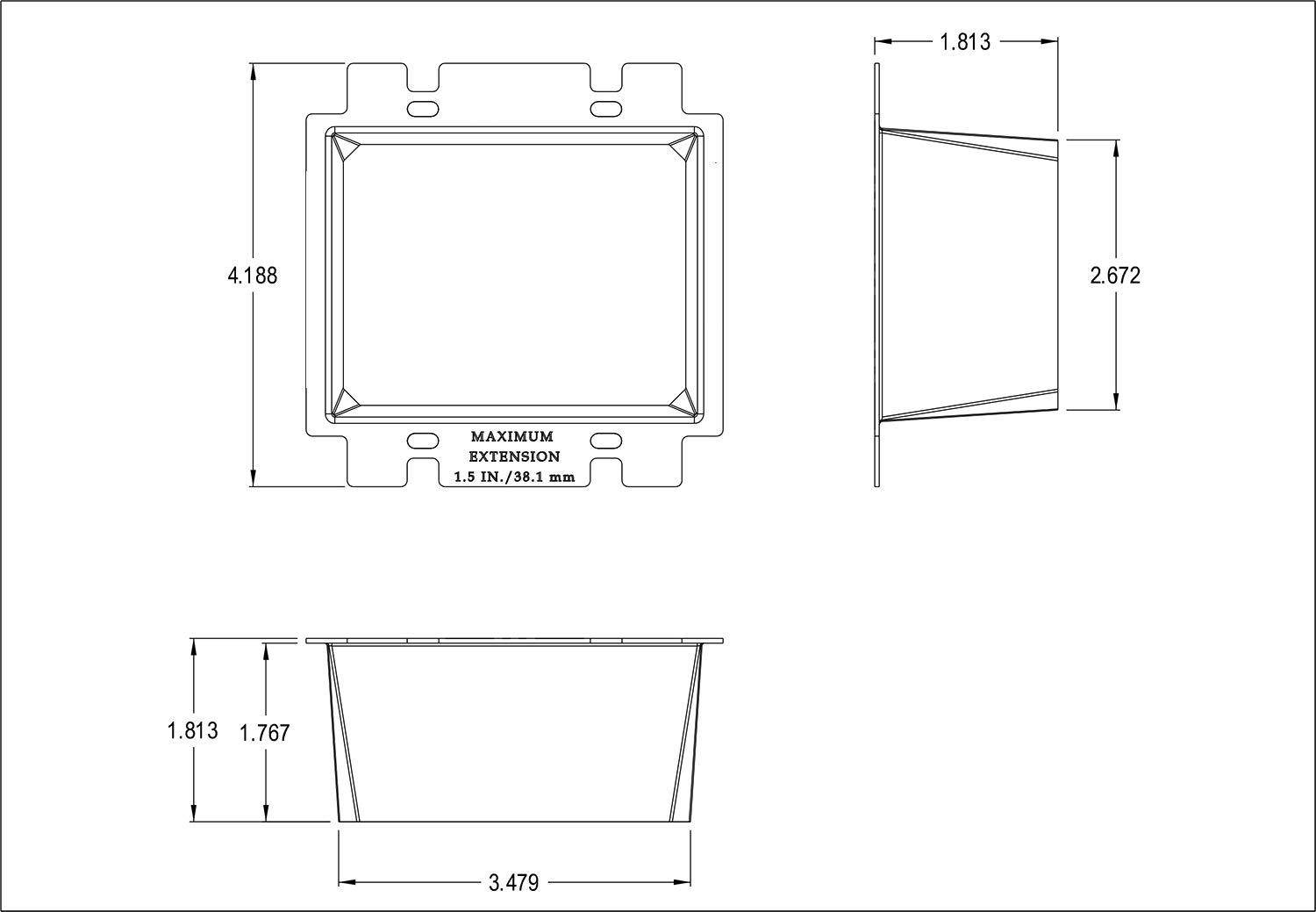 iMBAPrice BE2-1 (2-Gang) Electrical Power Outlet Box Extender, White (Made in USA)