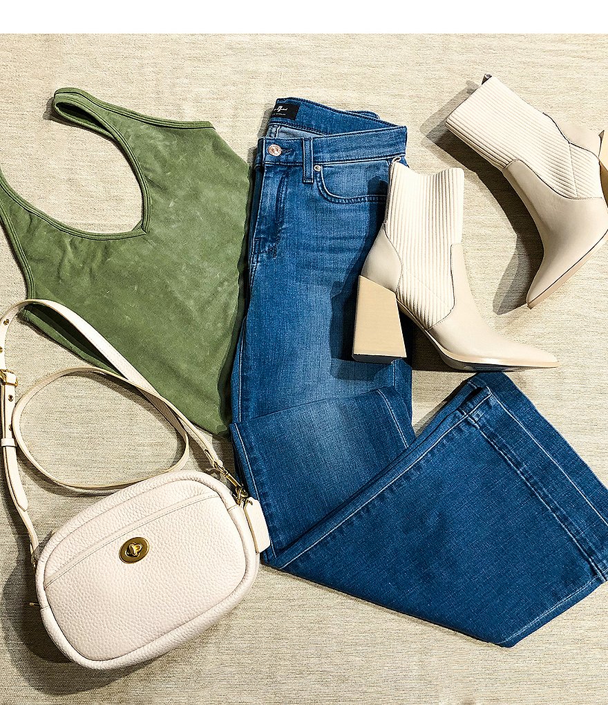 7 for all mankind Dojo Released Hem Wide Leg Flare Jean