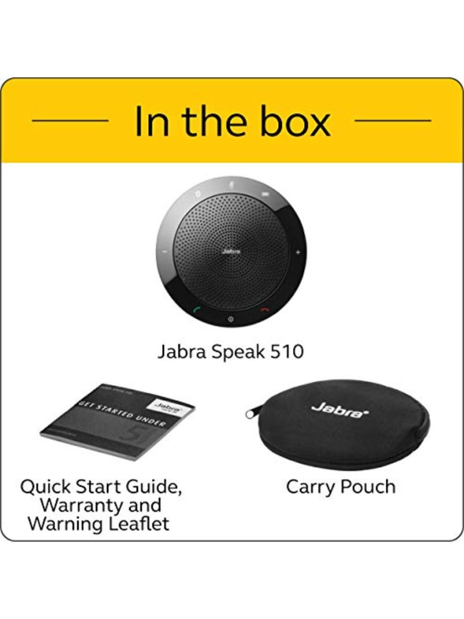 Jabra Speak 510 10 Watt Wireless Bluetooth Portable Speaker (Black)