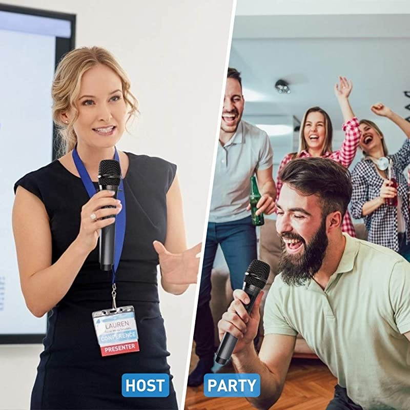 Wireless Microphone Wireless Microphone System with Adjustable Echo Volume UHF Wireless Microphone for Church Party