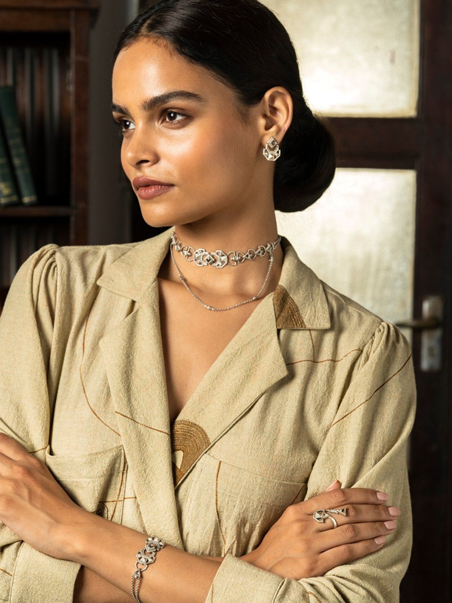 Shaya 92.5 Sterling Silver Rosalind Earrings for Women