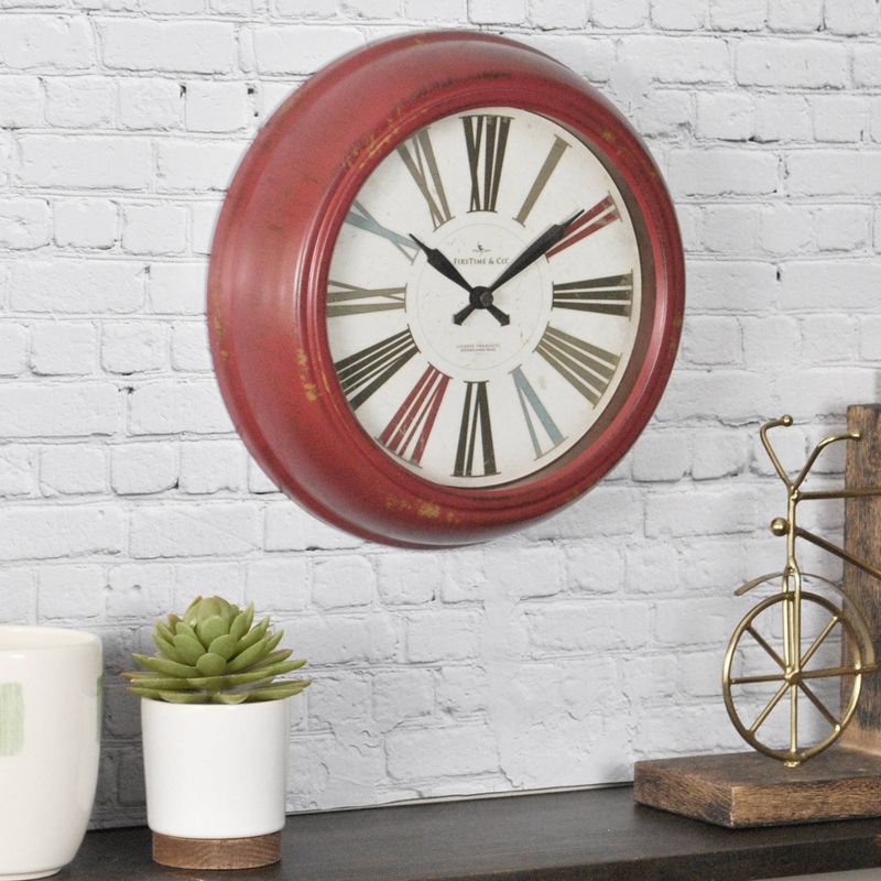 Firstime & Co. Red Relic Wall Clock