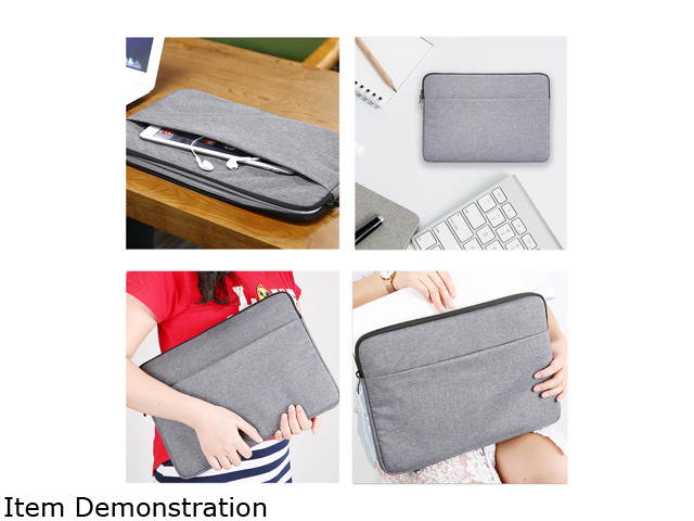 15.6" Gray Laptop Bag Oxford Cloth Notebook Case Anti-thief Waterproof