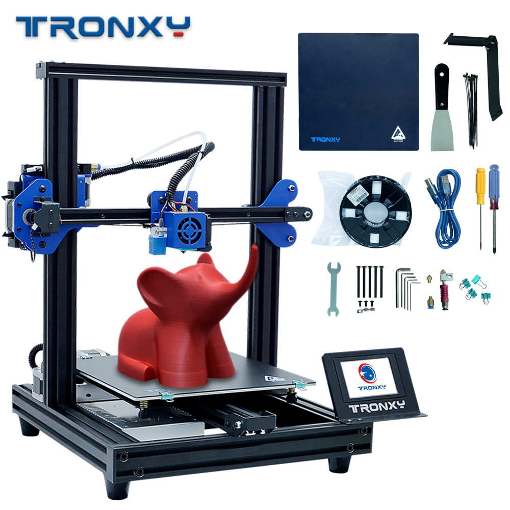 2020 New XY-2 PRO 3D Printer Upgraded High precision 3D Printer Full Color Touch Screen Auto Leveling Continuation Print of TRONXY XY-2 PRO
