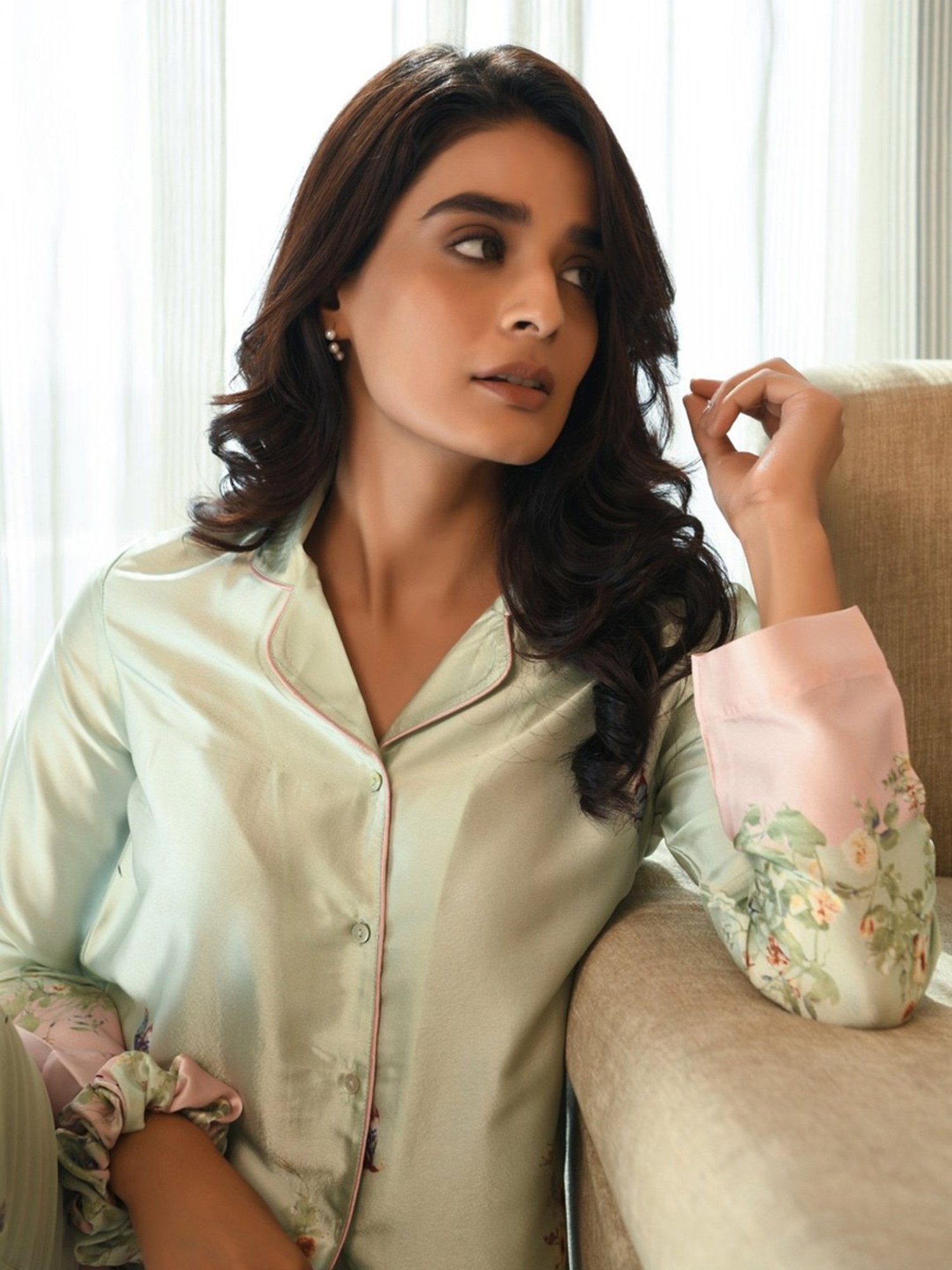 Dusk Attire Multicolor Butterfly Garden Pyjama Set