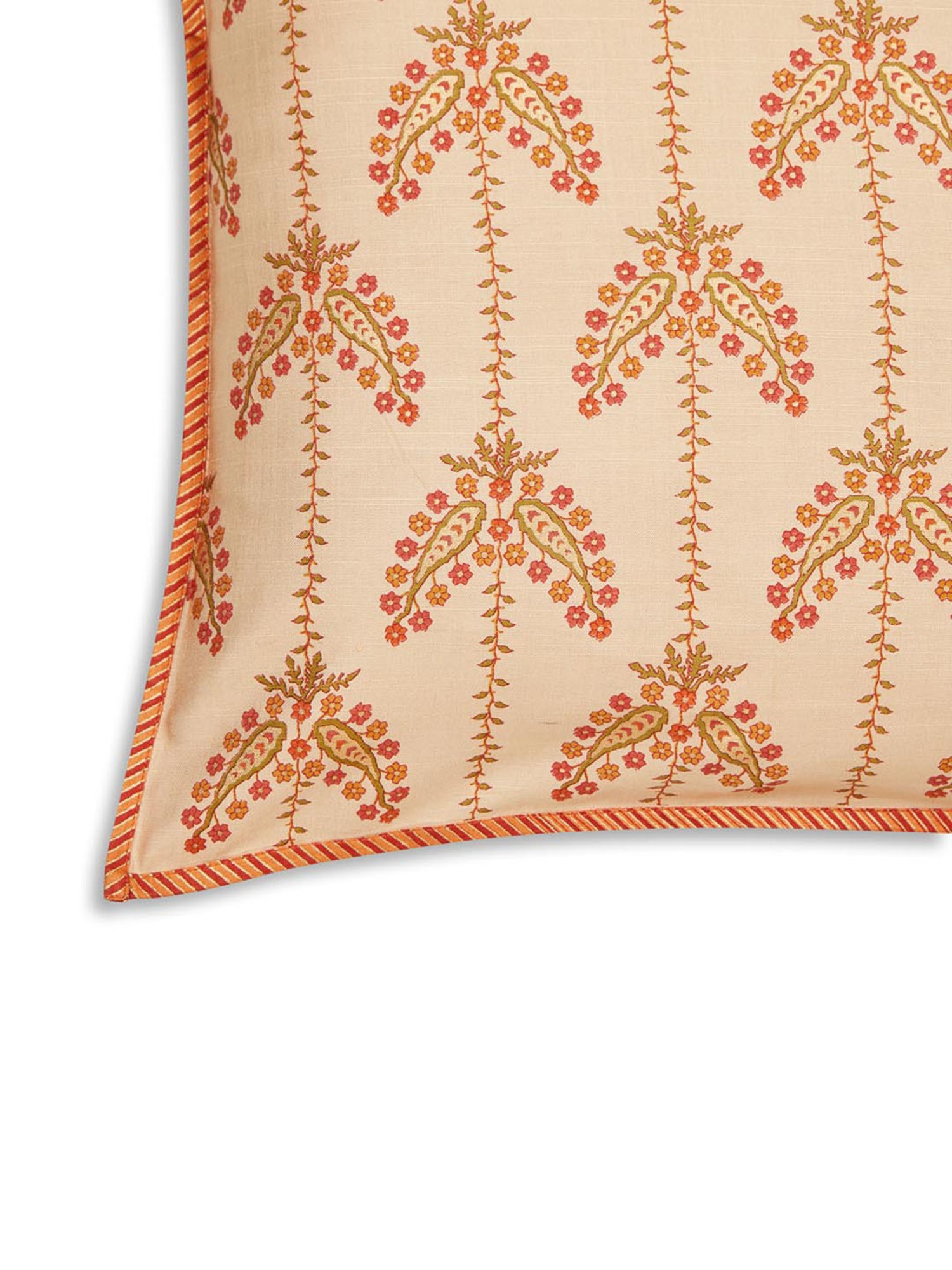 Swayam Red & White Cotton 60 cm x 60 cm Cushion Covers - Set of 5