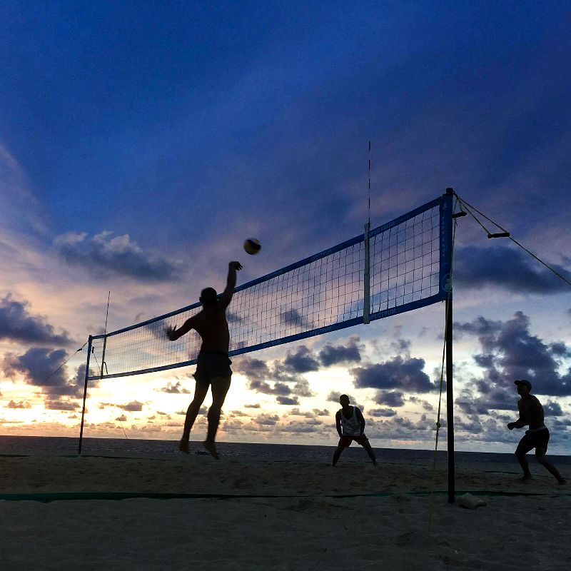 Park & Sun Sports Spectrum Pro Professional Portable Outdoor Tournament Sand Volleyball Net Set with Accessories
