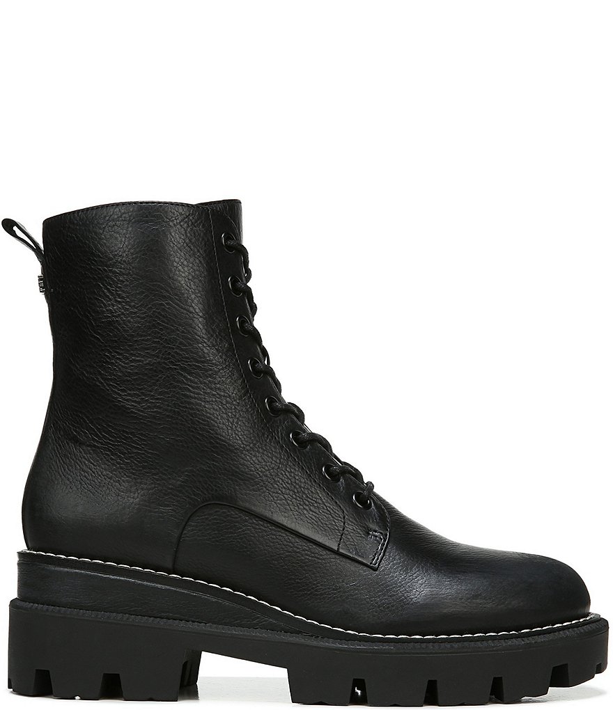 Sam Edelman Garret Leather Lug Sole Combat Booties