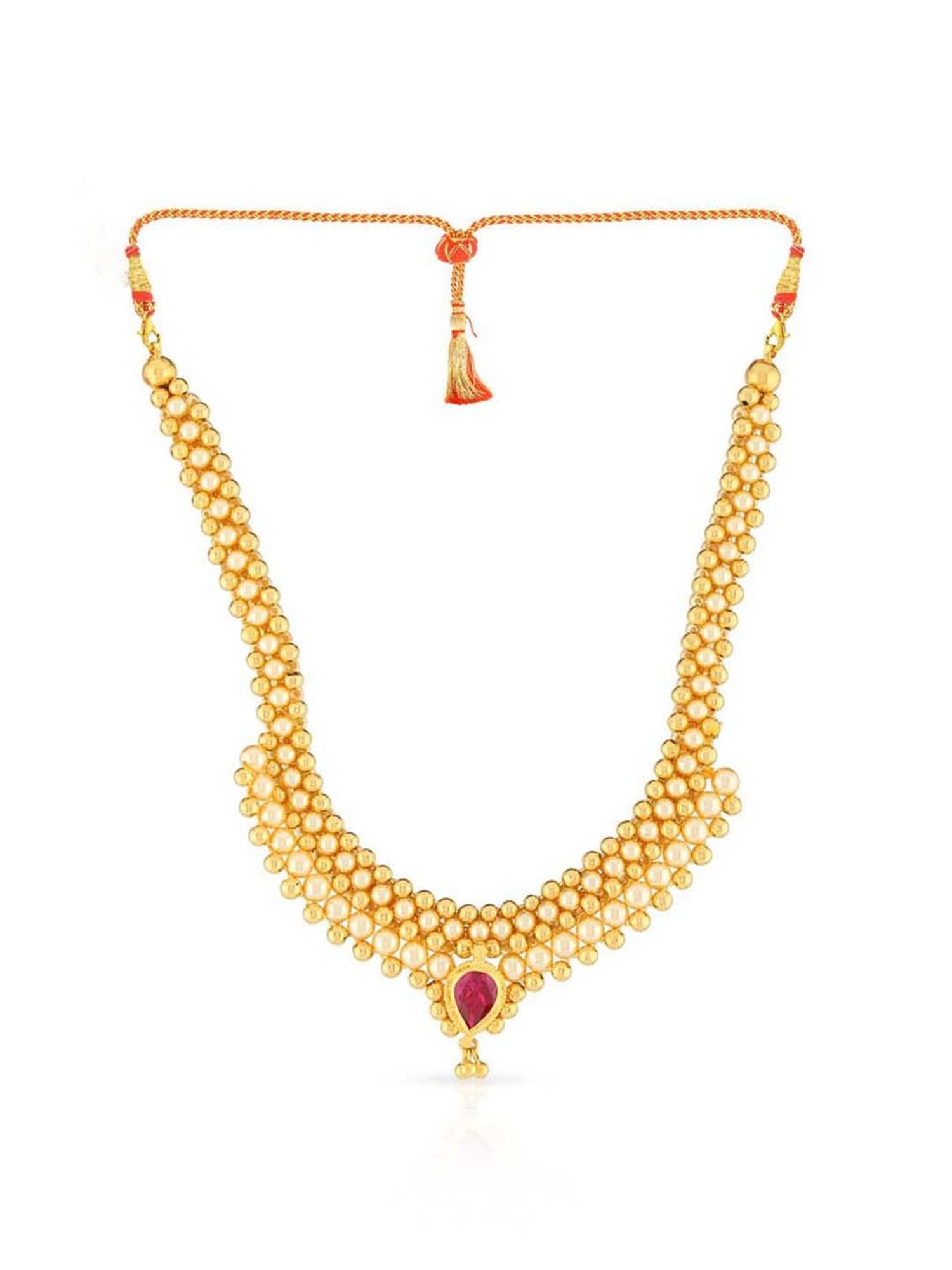 CKC Repouss&iquest; Work Rudraksha Gold Extender Neck Chain: Spiritual Elegance