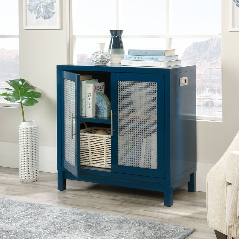 Vista Key Accent Storage Cabinet Navy Blue - Sauder