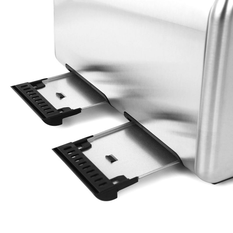 MegaChef 4 Slice Stainless Steel Toaster - Silver