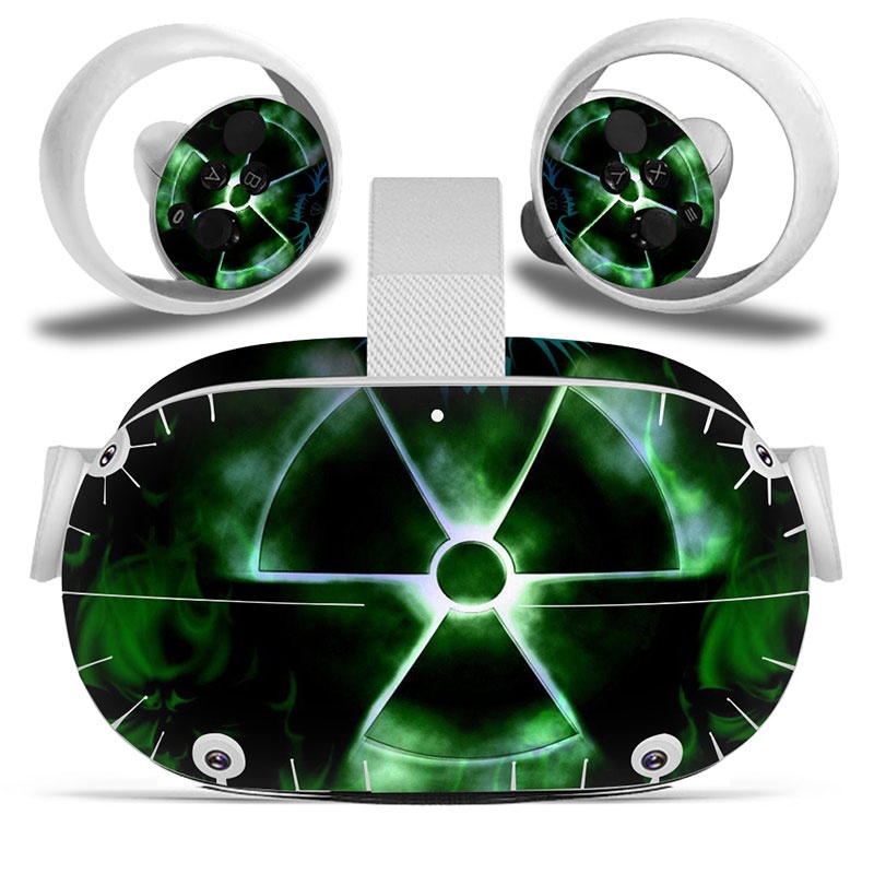 Amify Vinyl Skin Sticker for Oculus Quest 2 VR Headset Controller PVC Decals Cute Cartoon Wrap Cover for Oculus Quest 2 Accessories