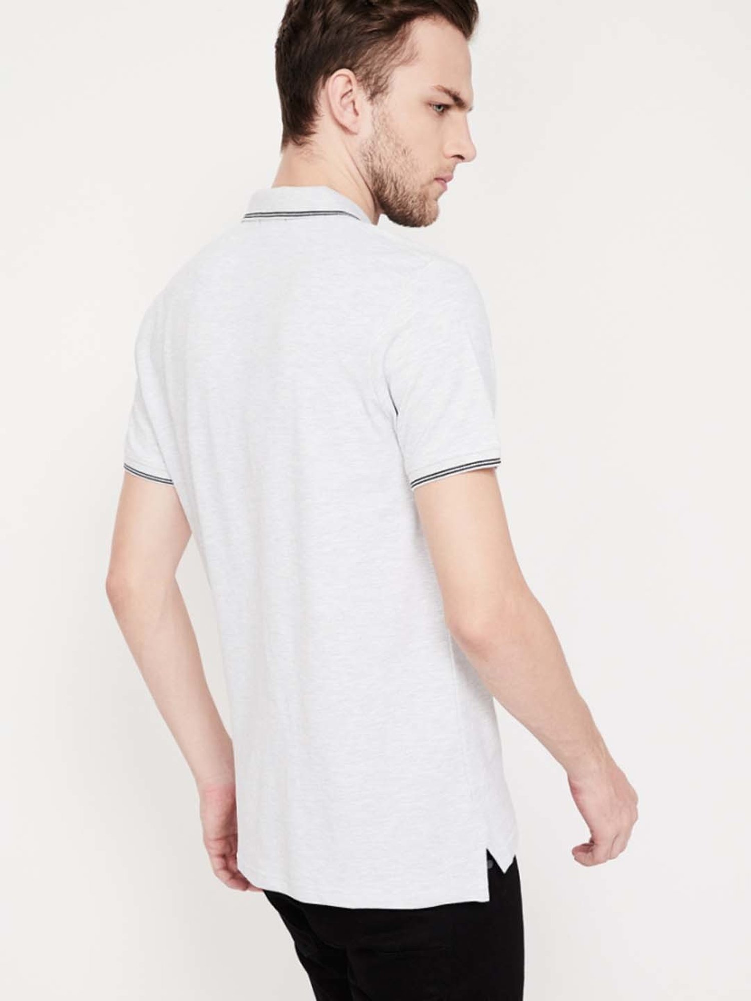 BOSSINI Grey Regular Fit Polo T-Shirt