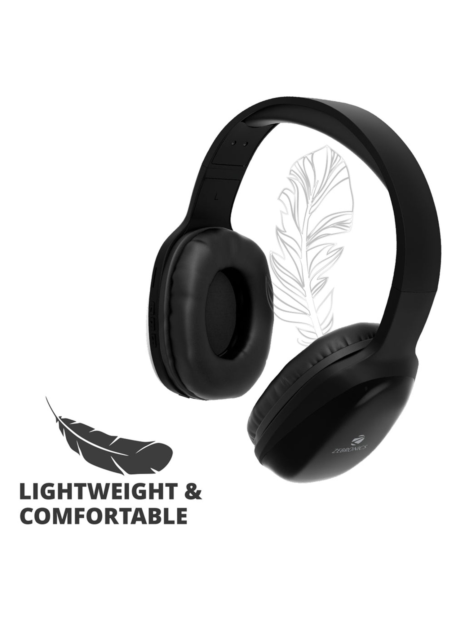 Zebronics Zeb-Thunder Pro Over The Ear Bluetooth Headphone with Mic (Black)
