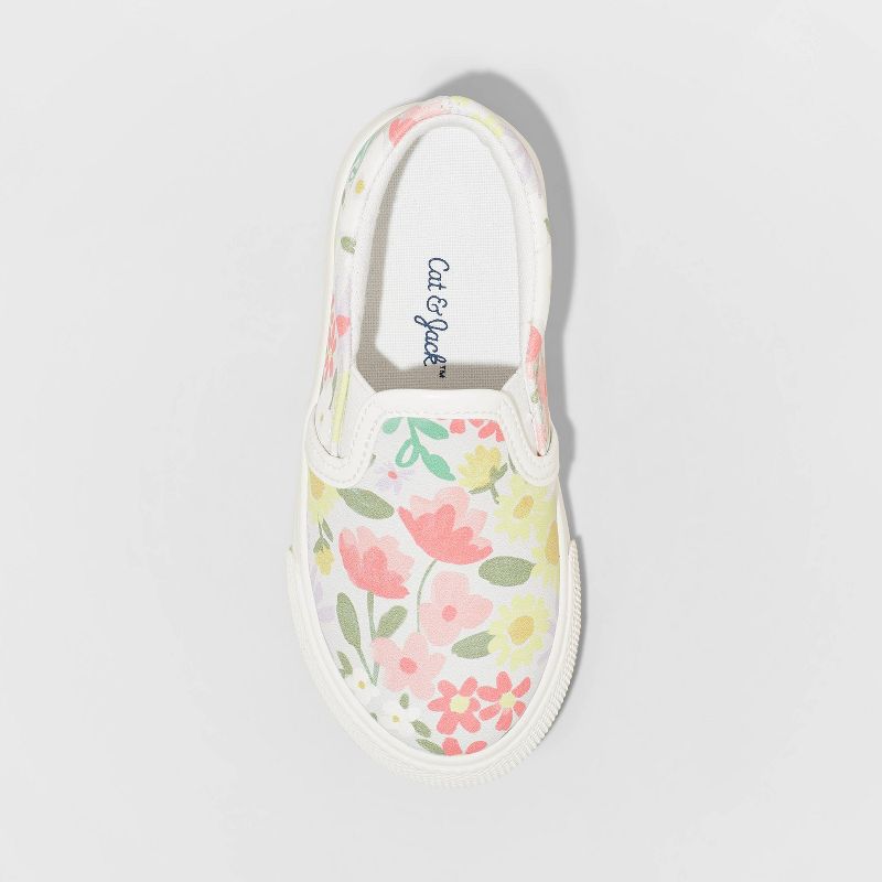 Toddler Girls' Nesha Slip-On Sneakers - Cat & Jack™ White 11