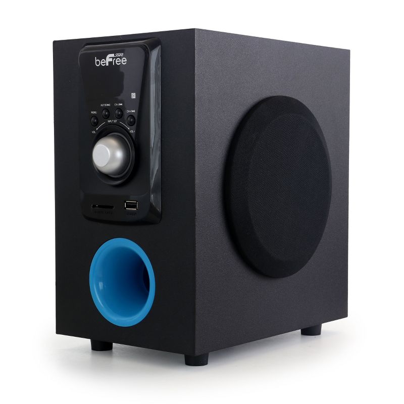 beFree Sound 2.1 Channel Bluetooth Surround Sound Speaker System in Blue