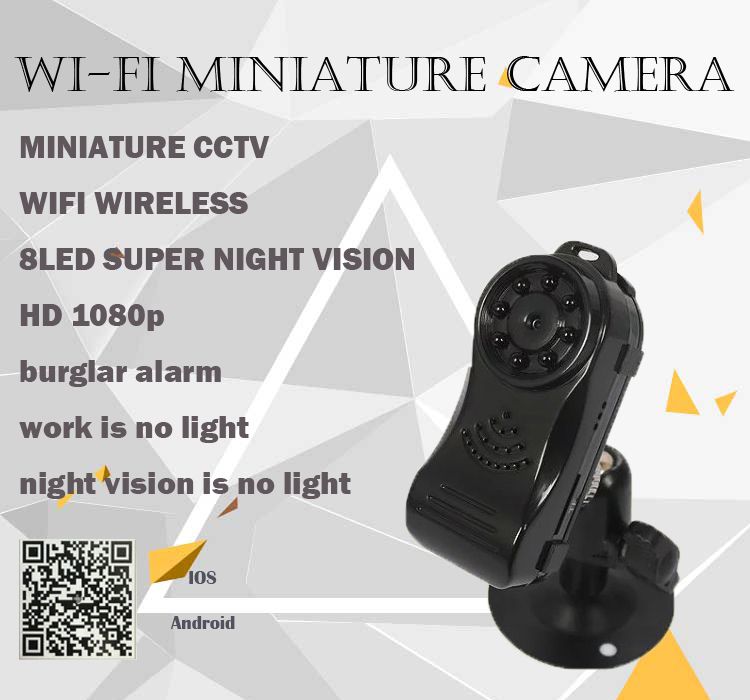 HD 1080P WiFi Camera M3 Mini DV Wireless P2P Camera camcorder Video Record with Alarm Mini Camera 8 LED Super Night Vision Lamp