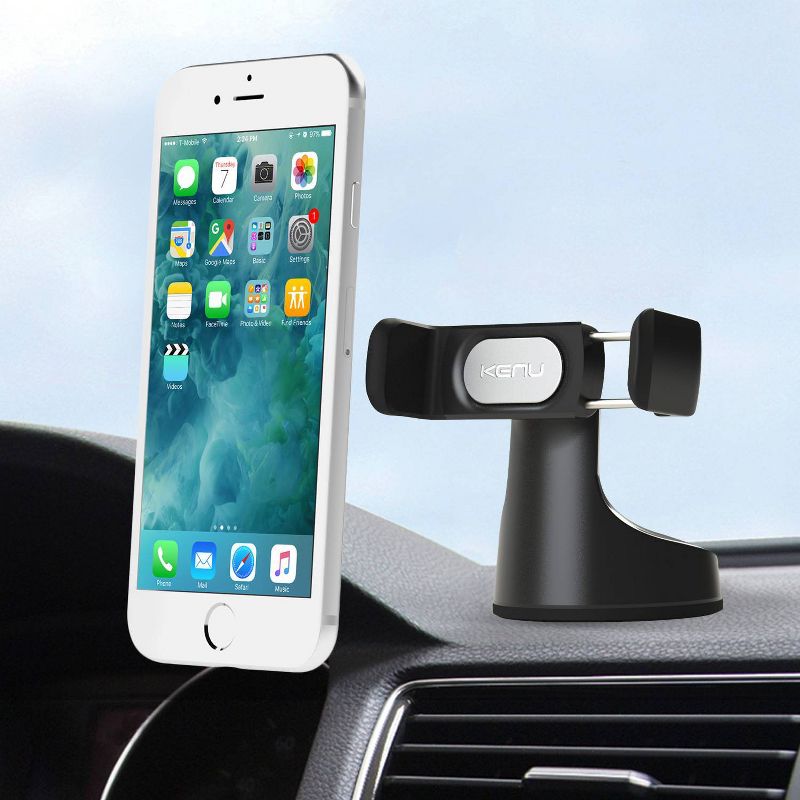Kenu Airbase Pro Premium Dash & Windshield Suction Mount - Black
