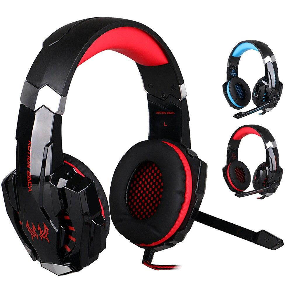 G9000 Stereo Gaming Headphone Computer Game Headset Earpieces Headphone Earbuds Headset with Mic Light for PC  Phone