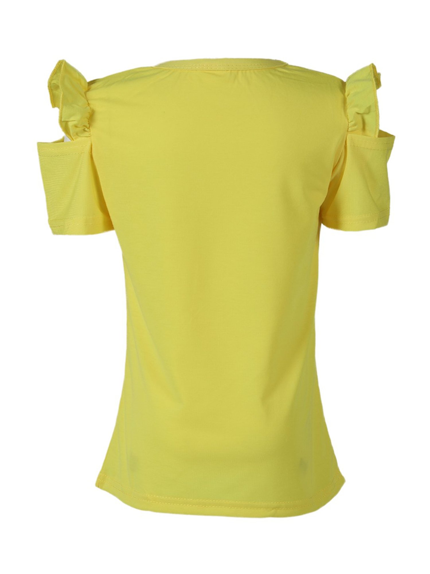 Passion Petals Kids Yellow Cotton Printed Top