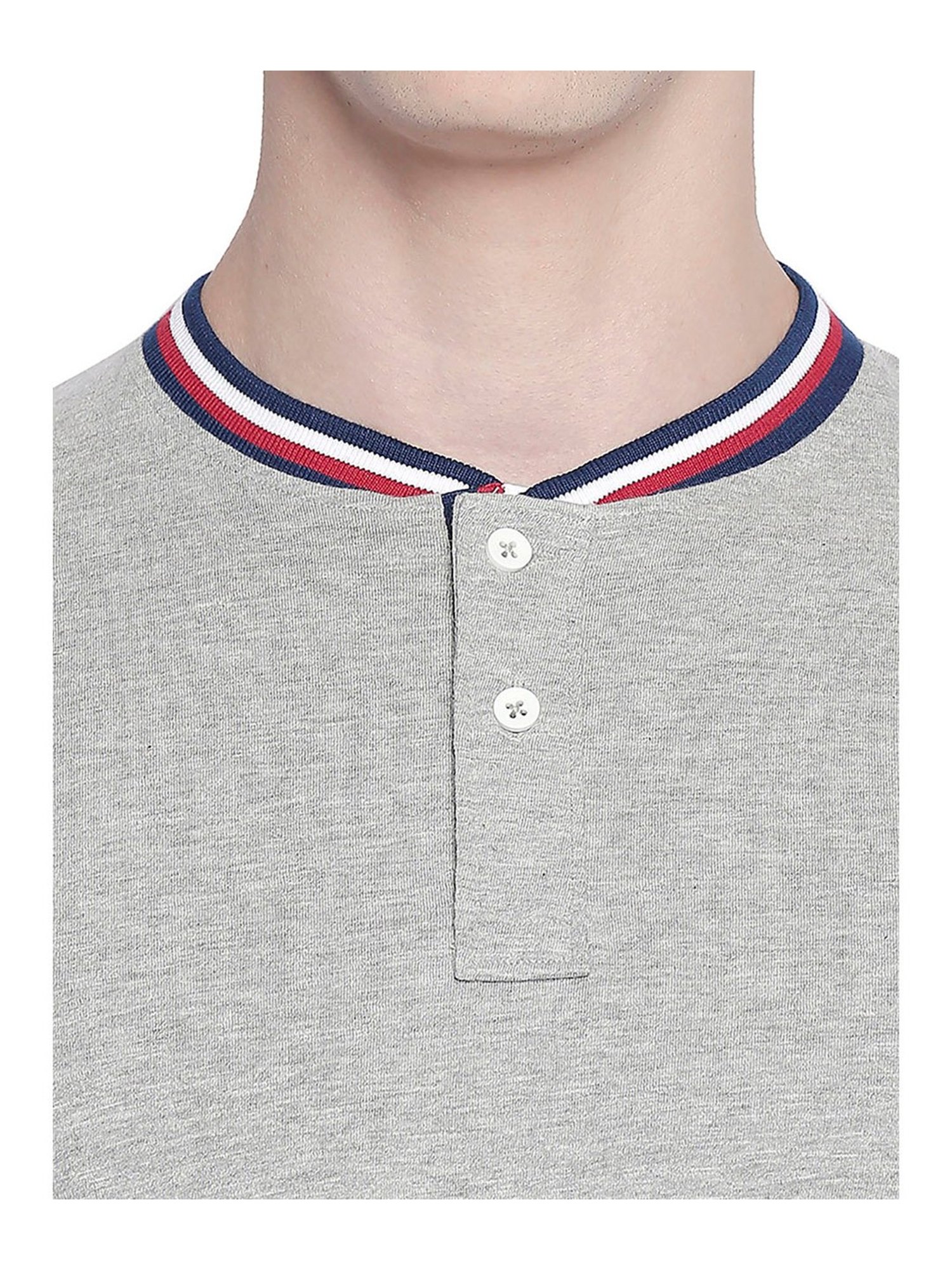 Basics Grey Henley T-Shirt