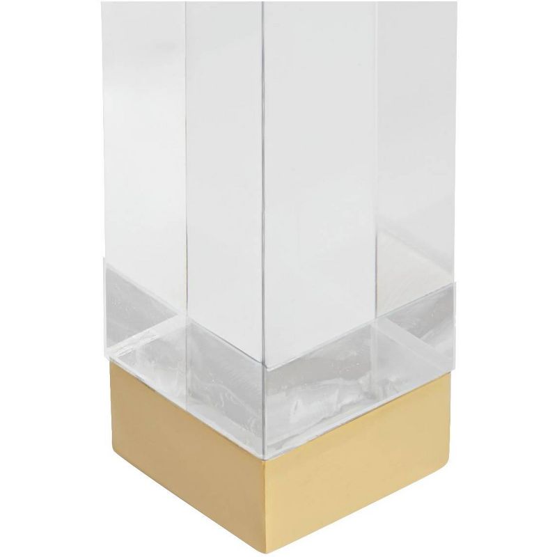 55 Downing Street Hanna 23 1/2" Wide Gold and Clear Acrylic Side Table