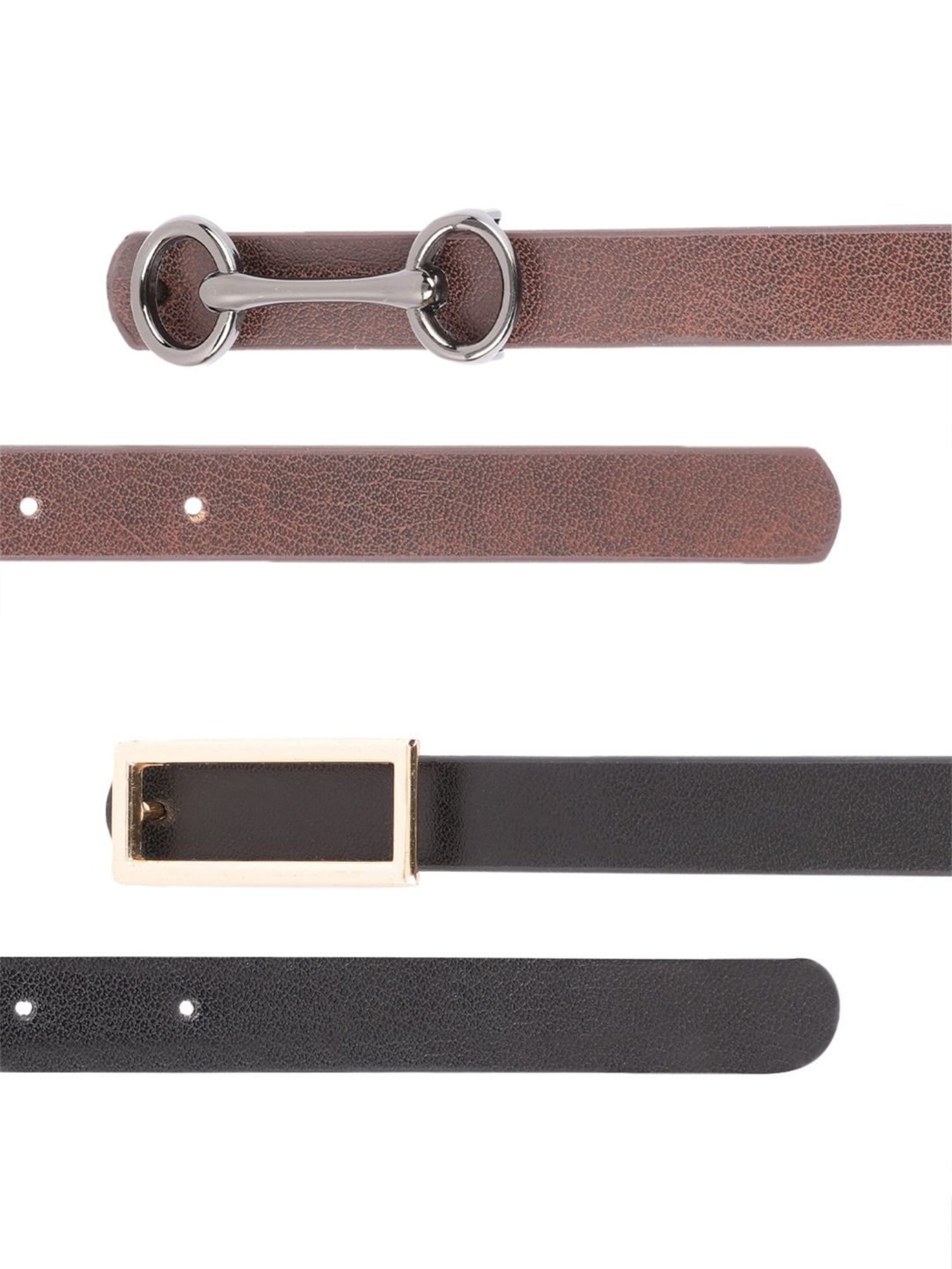 Antony Morato Black Leather Solid Waist Belt